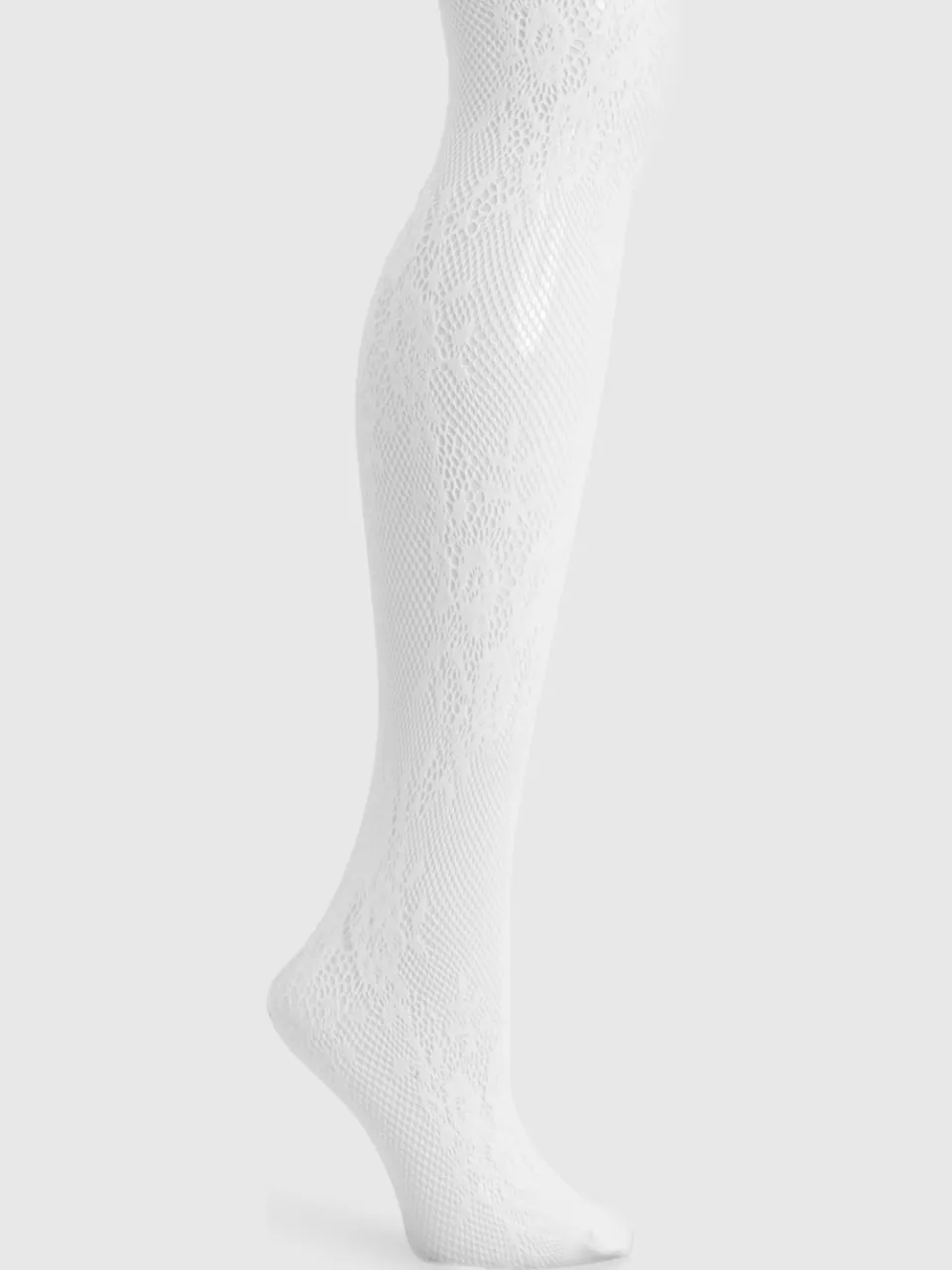 boohoo Dames Witte bloemige kant visnetpanty's, foto 2