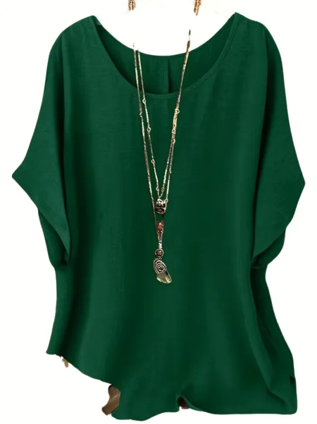 Currero Topje Dames - Top Kleding - Shirt - Blouse - Kort - Volwassen - Donkergroen