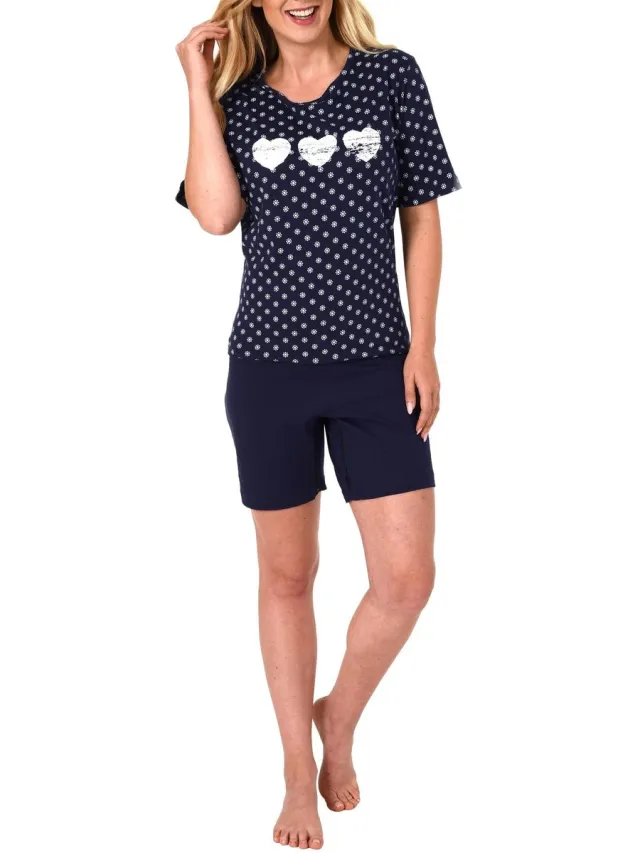 Normann Dames-zorgoverall 1/2 arm, met rits op de rug en de benen - 261 271 90 106 marine