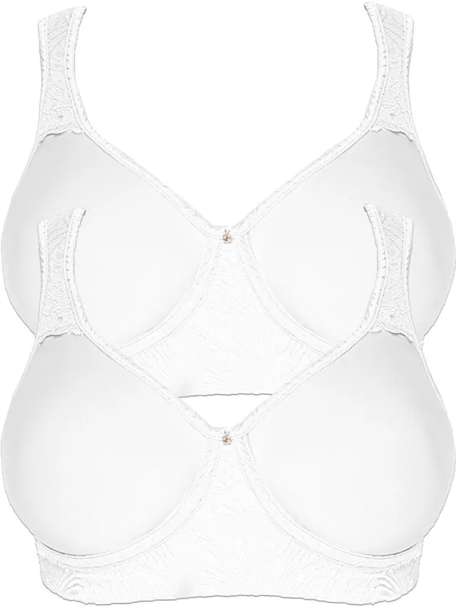 Viania 2-pack spacer beha Marina Wit Wit