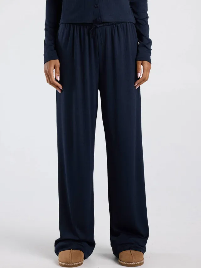America Today pyjamabroek met ajourdetails - donkerblauw, foto 4