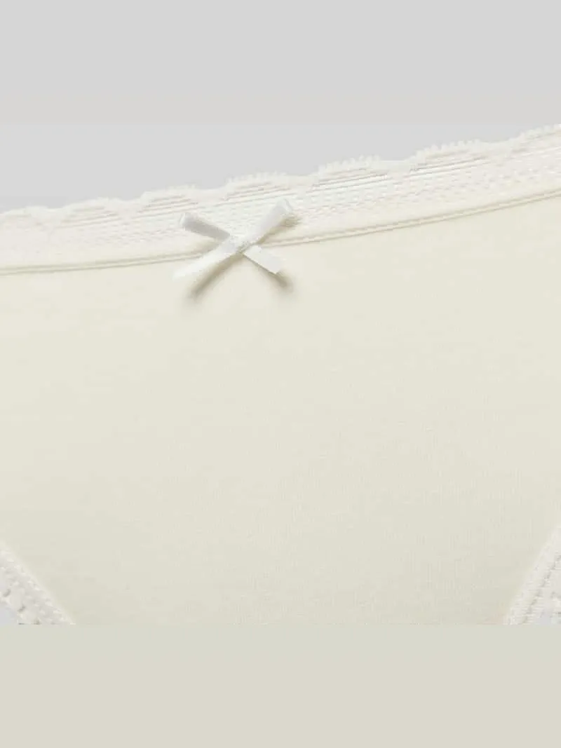 Dorina Slip met sierstrik en comfortabel model in een set van 3 stuks, model 'NAOMI' offwhite, foto 3