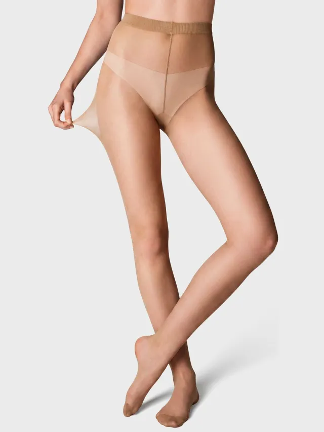 HEMA Panty antiladder 7 denier mat beige
