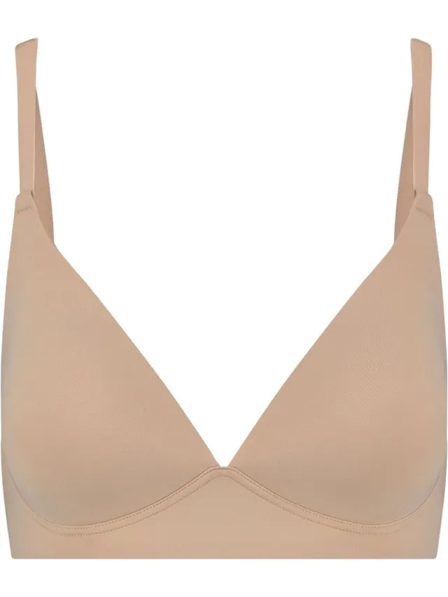 Bye Bra Beugelloze Beha Top voor Dames, Vormgevende Naadloze Comfortabele Shapewear Beha, Onzichtbare Gladde Pasvorm, Sterke Ondersteuning, Beige & Zwart S-XXL (Beige, M)