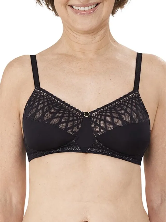 Amoena Pia BH Zonder Beugel Zwart Black/Sand