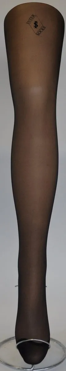 inter socks Panty - Maillot 15 DEN - MONA - 6 STUKS - Prachtige dunne lycra panty - zit perfect - maat XL + tussenstuk - kleur: Zwart