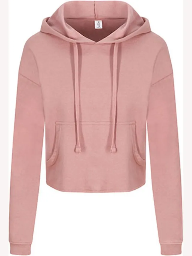 Just Hoods Women´s Cropped Hoodie JH016 - Dusty Pink