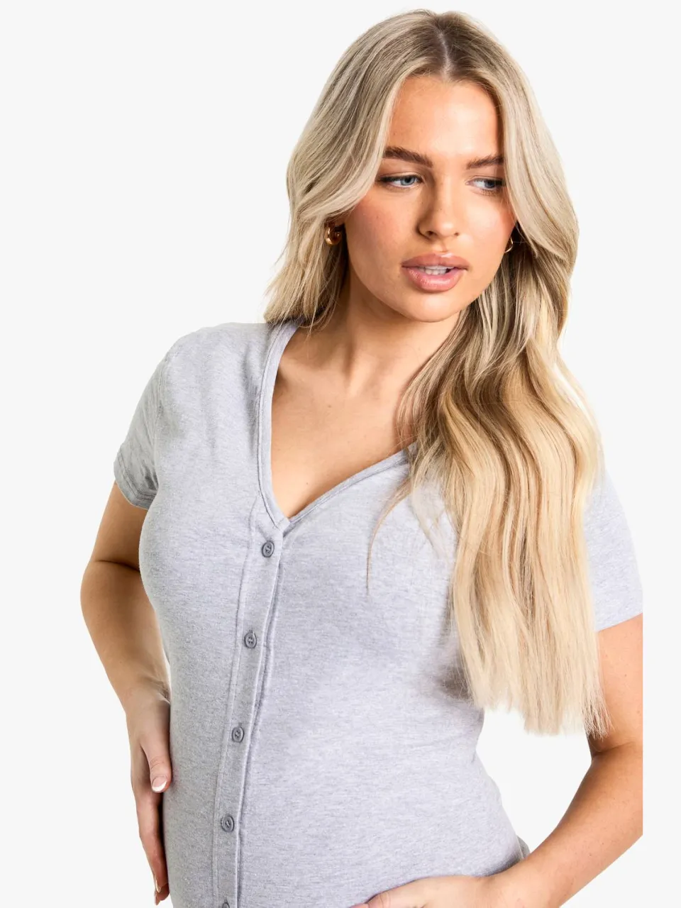 boohoo Dames Zwangerschaps 2-Pack Nachtjapon met Knoopsluiting zwart, foto 4