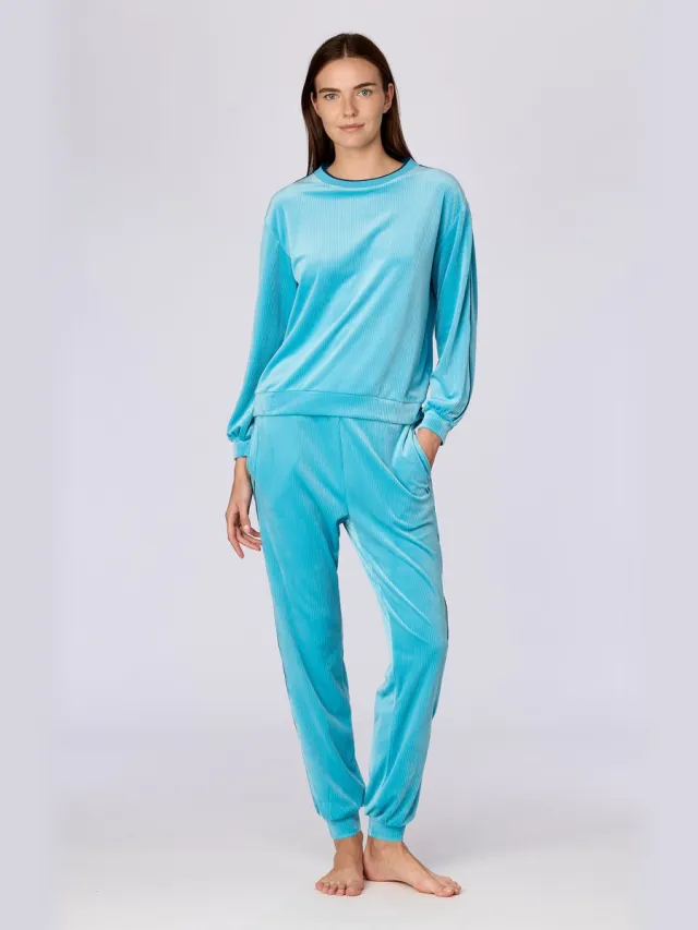 Woody Dames huispak blauw