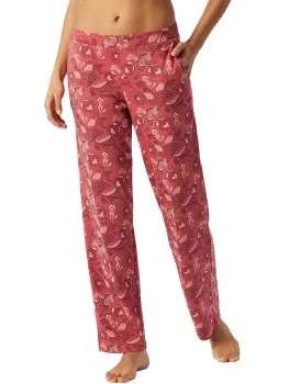 Schiesser Mix and Relax Long interlock Pants Geel,Versch.kleure/Patroon,Rood,Bruin