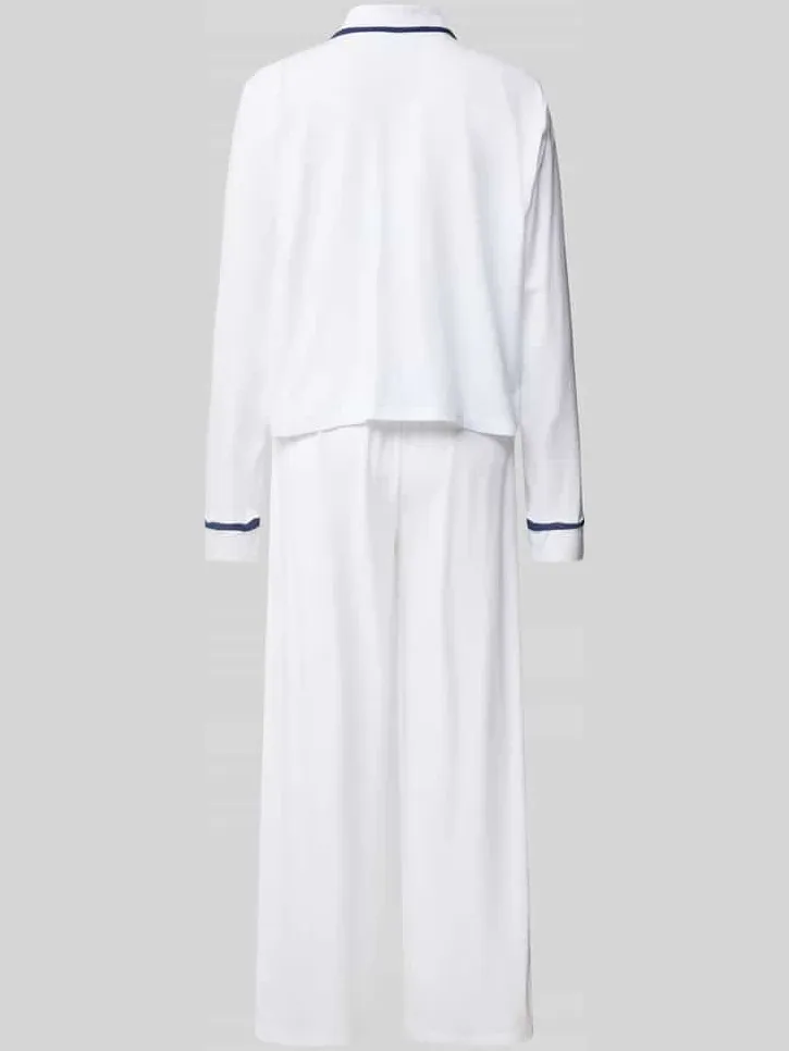 Polo Ralph Lauren Pyjama met logostitchings, model 'POLO ESSENTIALS' offwhite, foto 2