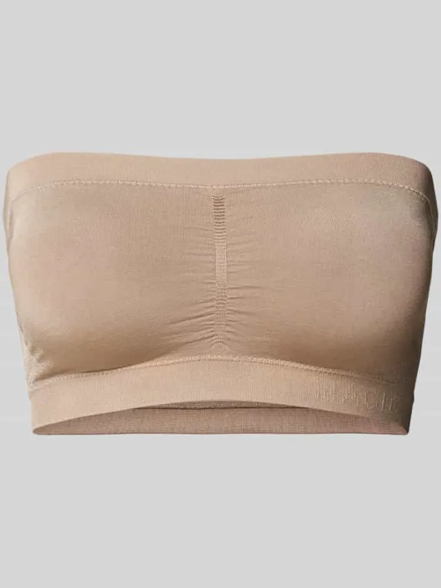 MAGIC Bodyfashion Bandeautop met effen design Roodbruin