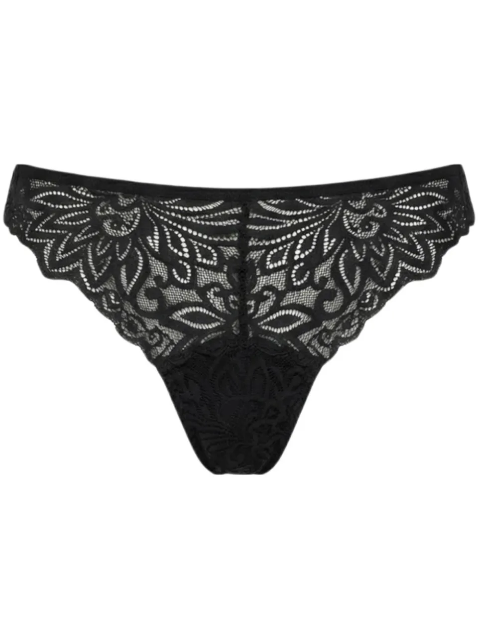 Moodies Undies licht absorberende kanten menstruatiestring zwart, foto 2