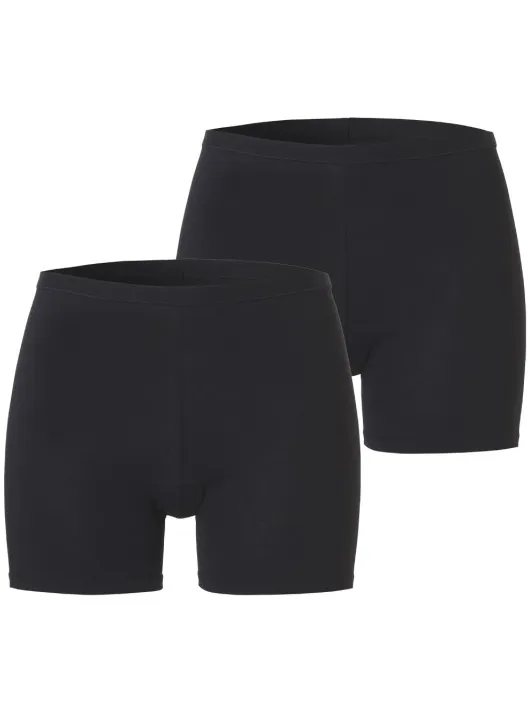 Cotonella Dames boxershort katoen 2-pack Zwart