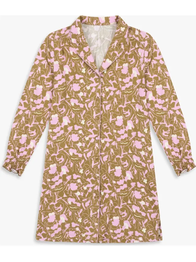 Woody lordsxlilies Slaapkleedje roos-kaki print Groen