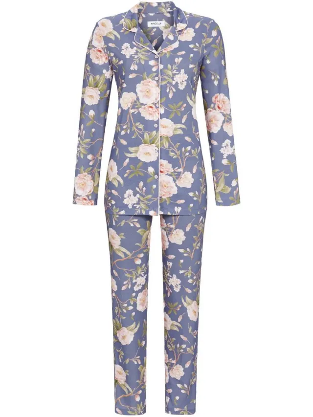 Ringella Rose Pattern – Pyjama – 4511240 – Dark Fjord – Blauw