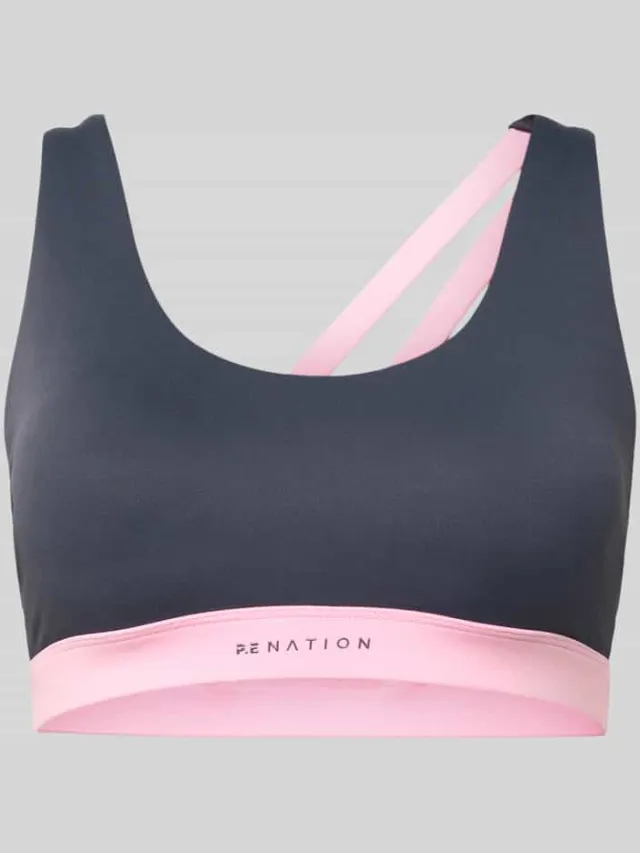 P.E Nation Sport-bh met logoprint model 'ACTIVE' Antraciet