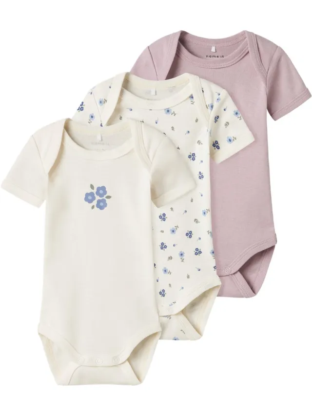 NAME IT Romper 3-pack Jet Stream