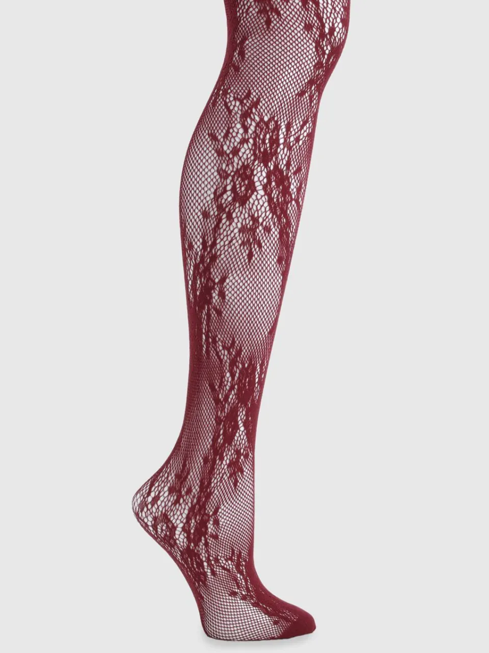 boohoo Dames Plus Panty's met kanten details bordeaux rood, foto 2