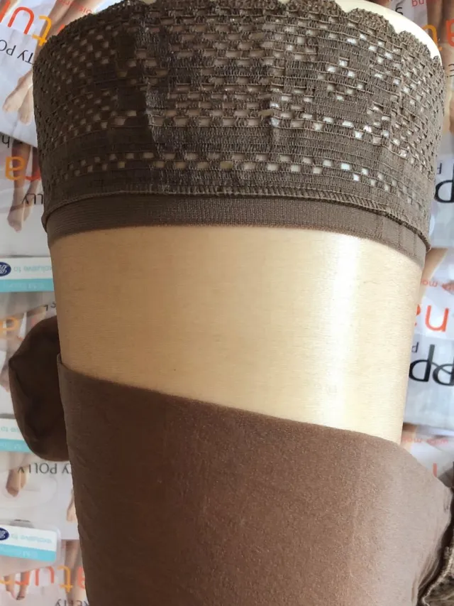 Pretty Polly Hold Ups - Naturals - Hold Up Kousen - Stay Up Kousen Dames - Zomer Hold Up - 7 Den. - bruinachtig Ebony
