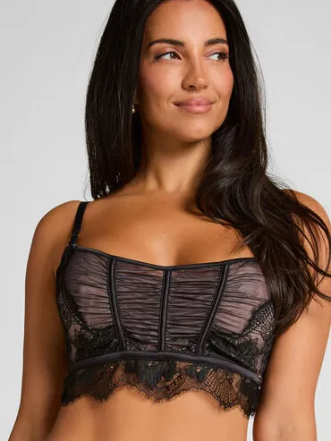 Hunkemöller Niet-voorgevormde longline beugel bh Cynthia Zwart