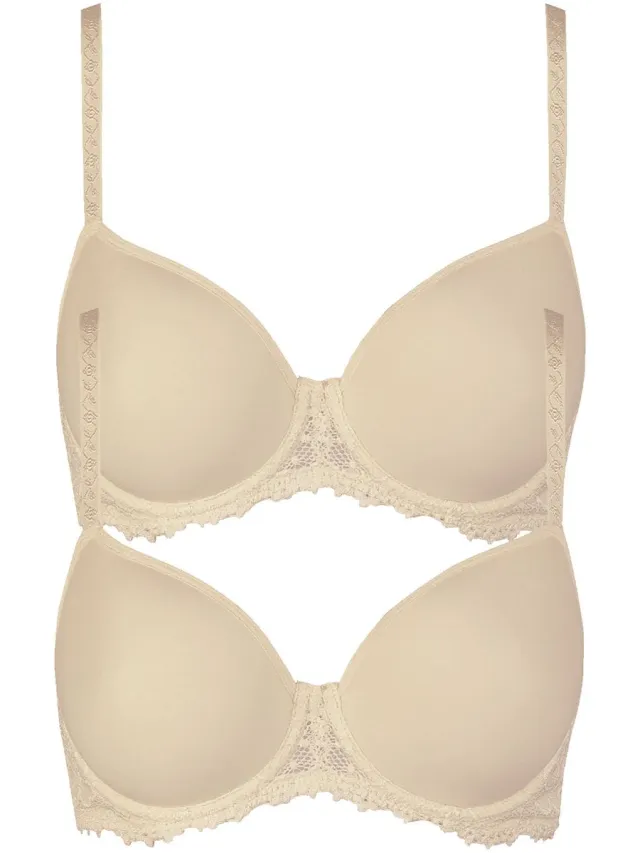 Nina von C. 2-pack spacer bh met beugel Millefleurs latte macchiato latte macchiato
