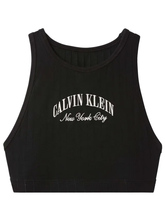 Calvin Klein Jeans unlined bralette lila Zwart