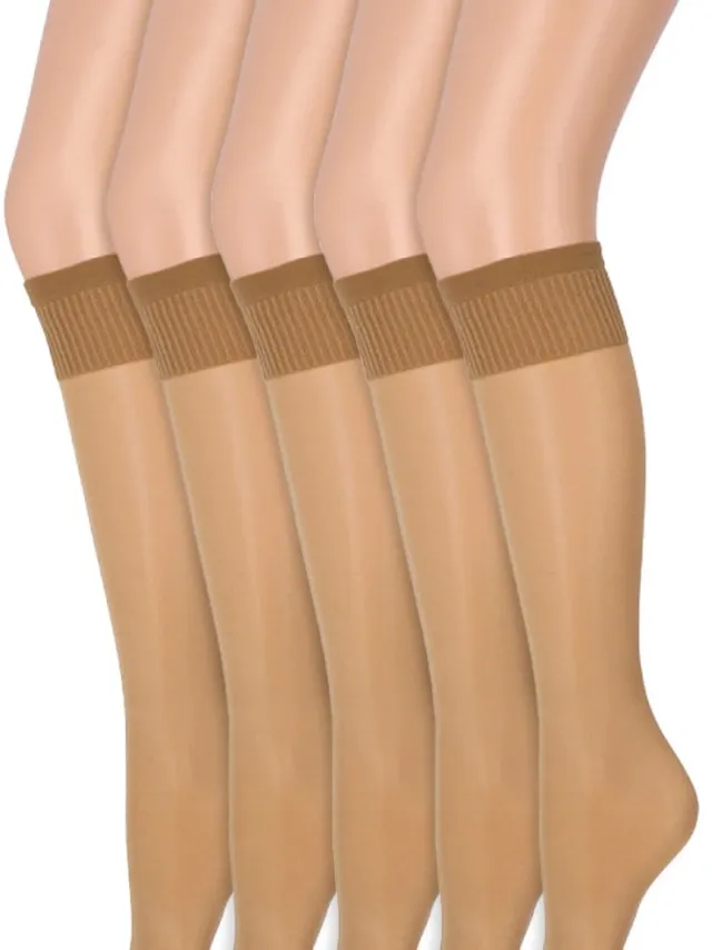 Marianne Drukvrije pantykousen | Lycra | 20 Denier | Merk: Marianne | Maat: One Size | Kleur: Wineblush | 5 Paar BEIGE