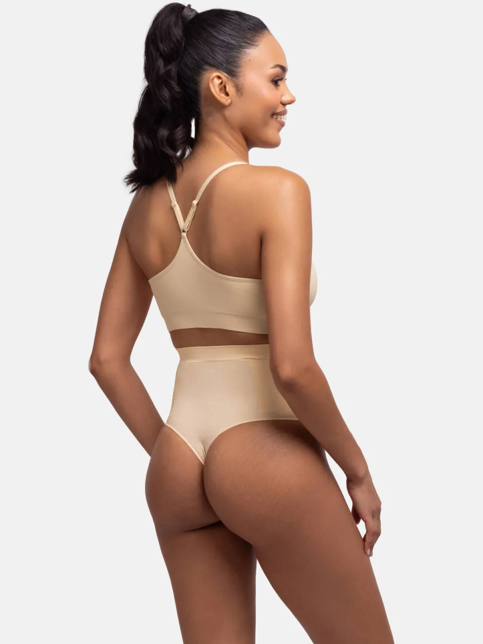 Dorina high waist corrigerende string Absolute Sculpt beige, foto 4