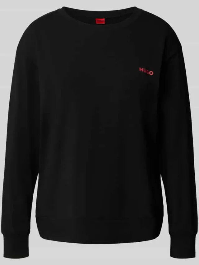 Hugo Regular fit pyjamabovendeel van katoenmix, model 'HUGO ID' Zwart