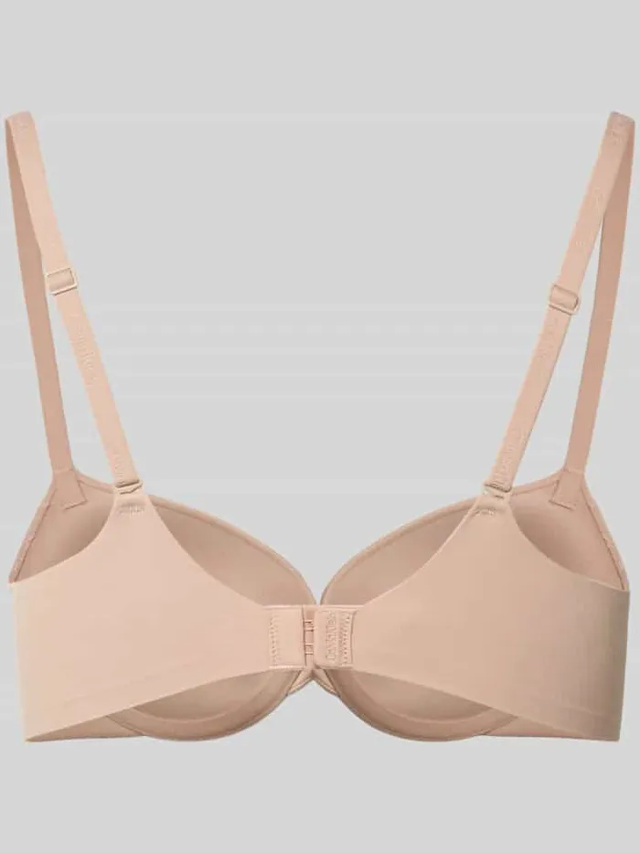 Calvin Klein Regular fit beha met kant, model 'Plunge' beige, foto 2