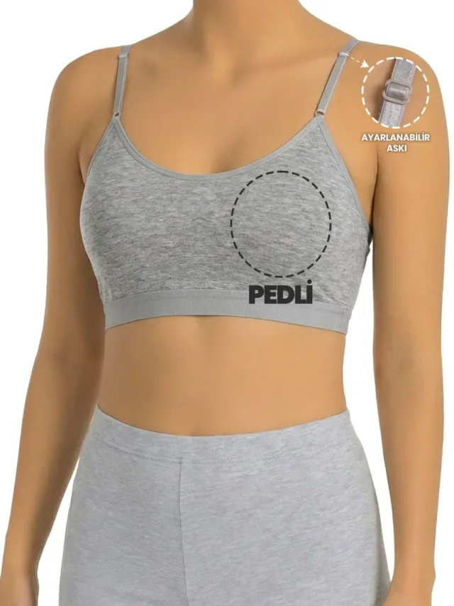 OTS Katoenen bralette Lichtgrijs