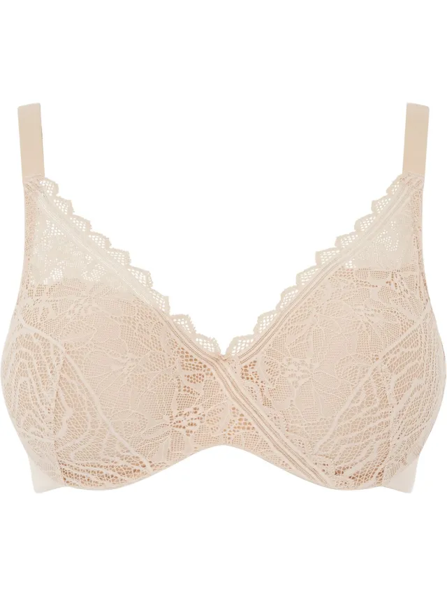 Chantelle Floral Touch - Bedekkende memory bh - Soft Feel - GOLDEN BEIGE