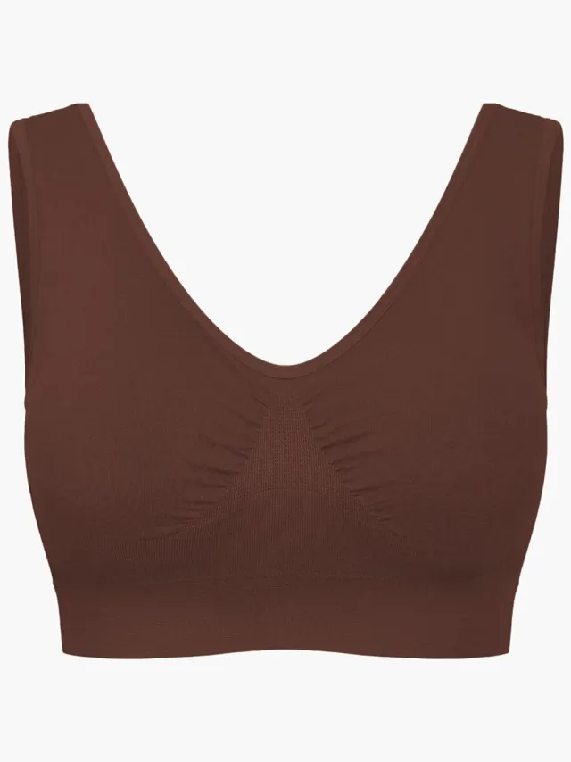 cfab Comfortabele bh - Bruin - XL - BH Zonder Beugel Voorgevormd - Ondergoed - Naadlos