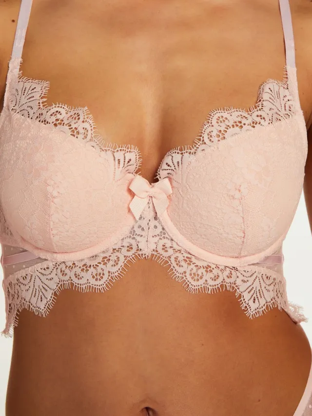 Hunkemöller Dames Lingerie Voorgevormde longline beugel bh Marilee - Roze