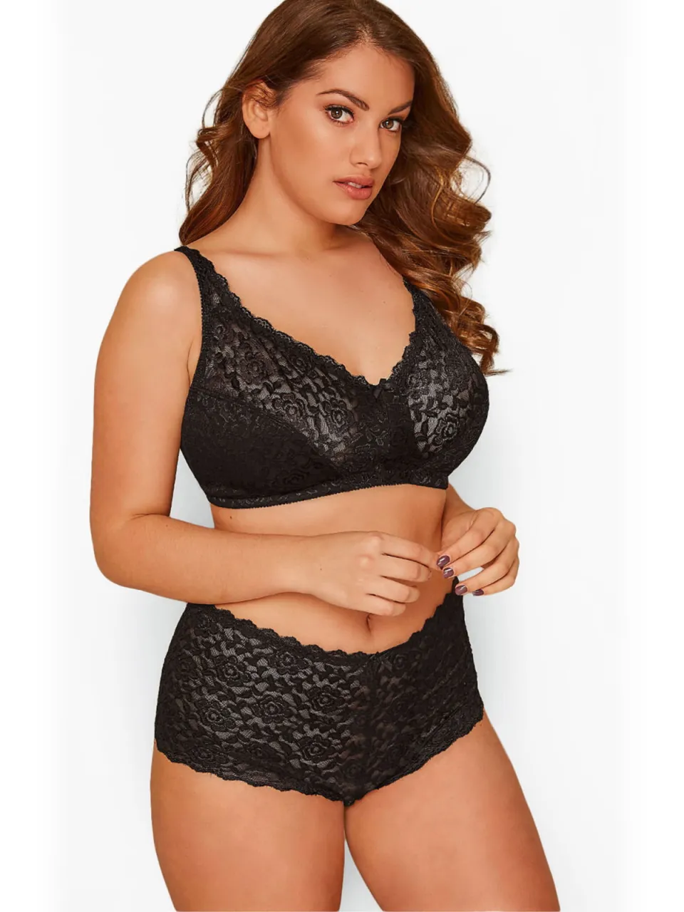 Yours Kanten Bh Zonder Beugel In Zwart Bestsellersize 100L Black