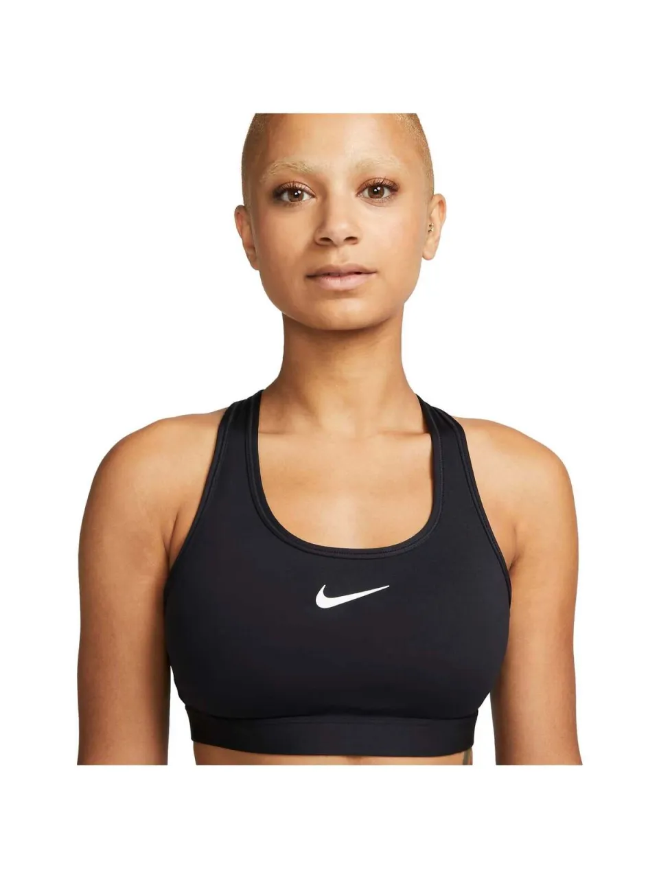 Nike Dri-FIT Swoosh sport-bh zwart, foto 3