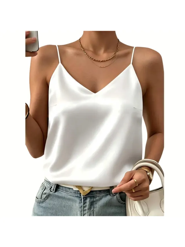 Currero Topje Dames - Top Kleding - Shirt - Blouse - Kort - Volwassen - Wit