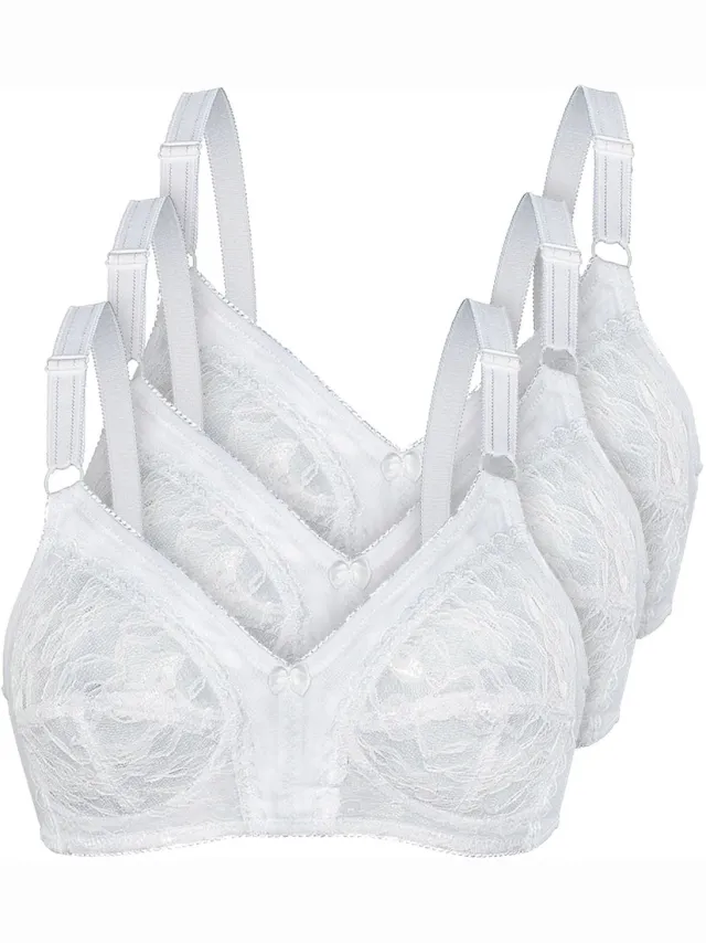 Sassa 3-pack Zachte bh Inzetstuk Functional Bras Wit