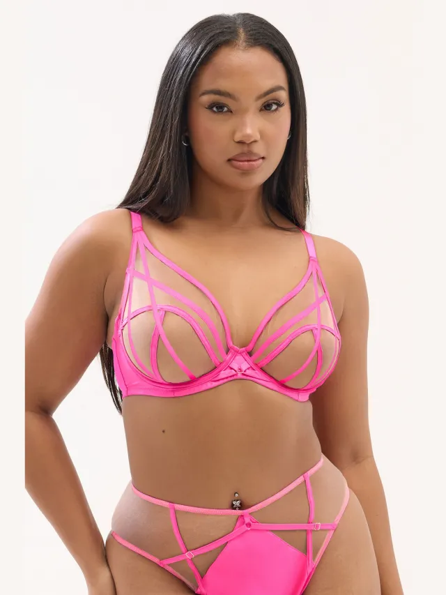 Playful Promises Roze Ramona Illusion Bandjes Beugelbeha Pink