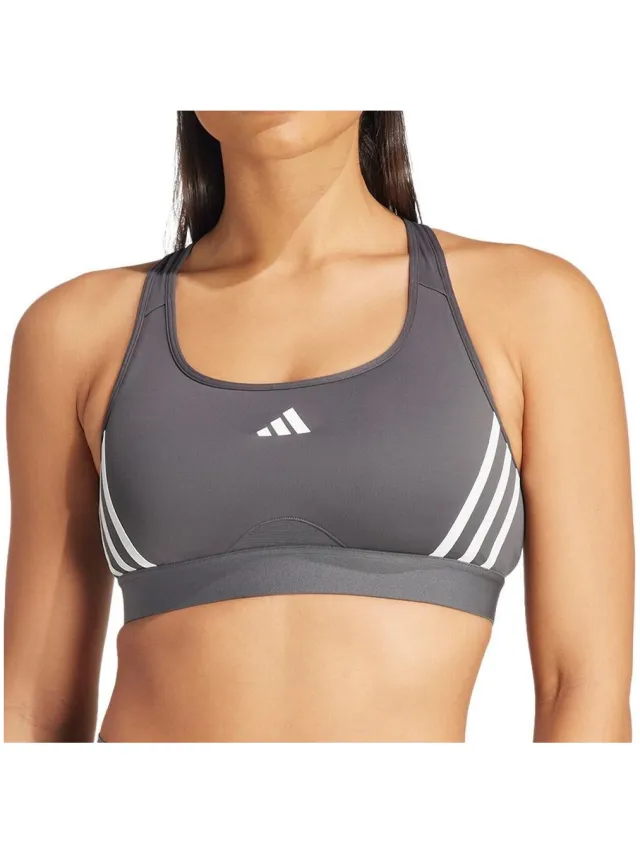 Adidas Bralette adidas Powerimpact Train Grijs