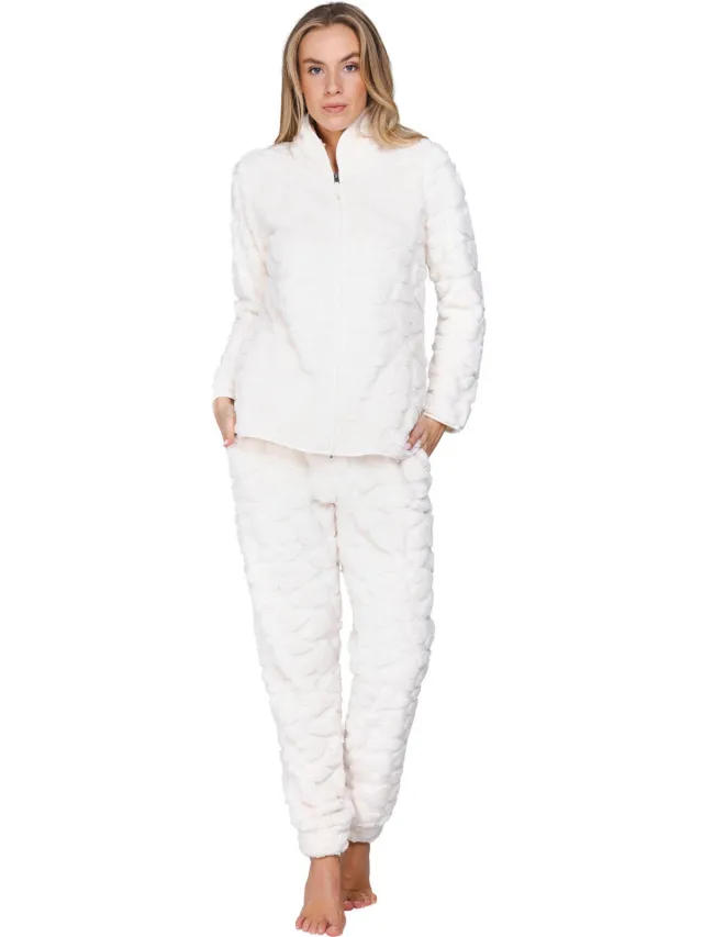 Rebelle fleece huispak - wit