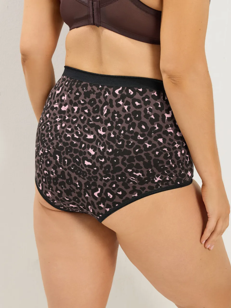 Yours Yourset Set Van 5 Bruine En Roze Maxislips Met Luipaardprintsize 54-56, foto 4