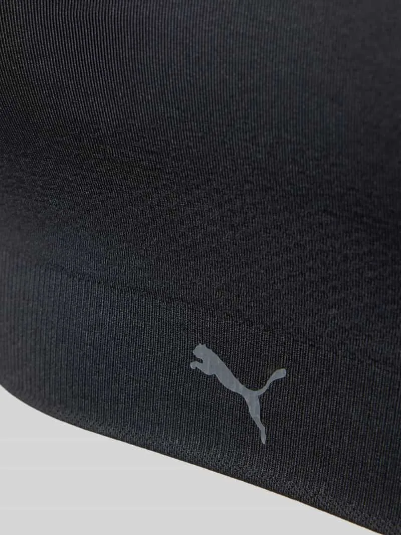 Puma Triangel-bh met logo en gekruiste bandjes zwart, foto 3