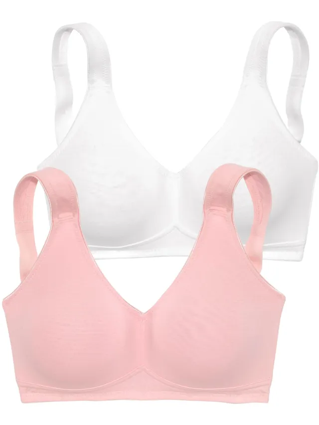 steunbeha set van 2 roze en wit, foto 2