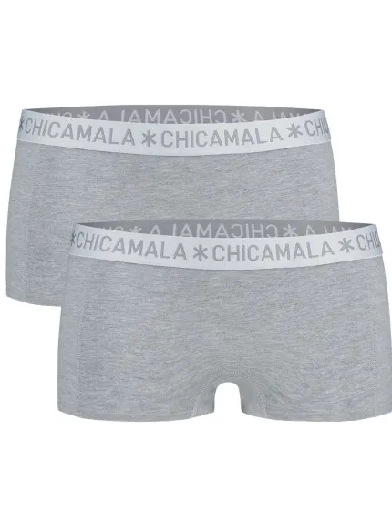 Muchachomalo Dames 2-pack boxershorts effen Grijs