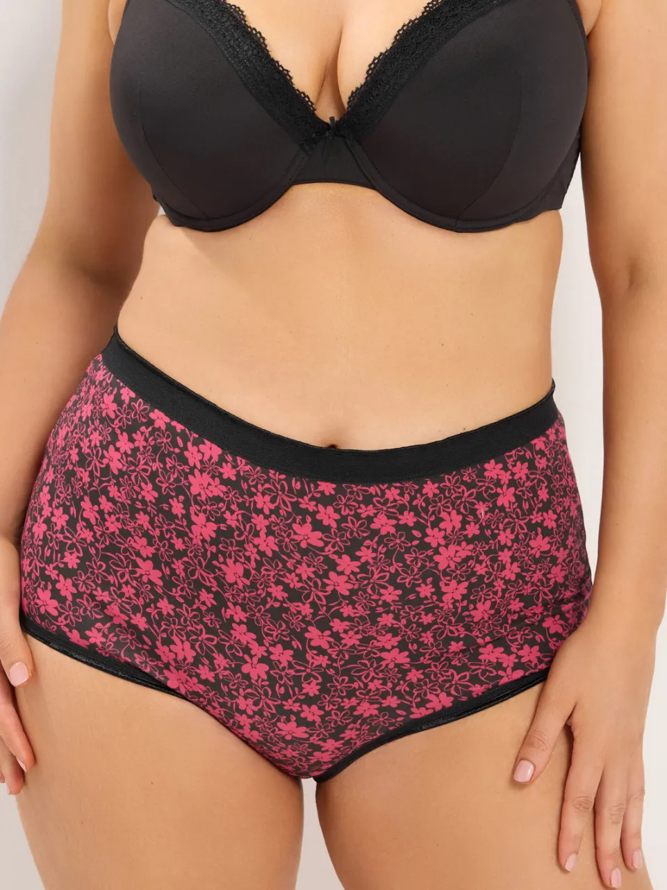 Yours Yourset Set Van 5 Rode Maxislips Met Kleine Bloemenprintsize 54-56 rood, foto 3