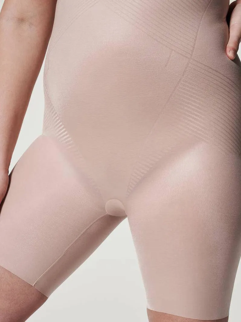 SPANX seamless medium corrigerende High-Waisted Mid-Thigh short beige, foto 6