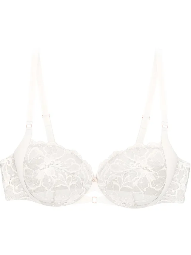 Triumph BH Wild Gardenia Florale W Balconnet BH met Comfort Wire - Zachte Lyocell - Ecru - 90-105B White