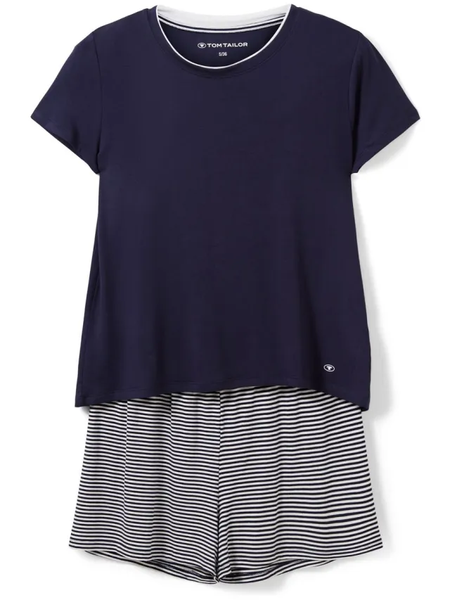 Tom Tailor Pyjamaset met streepmotief - blue ring